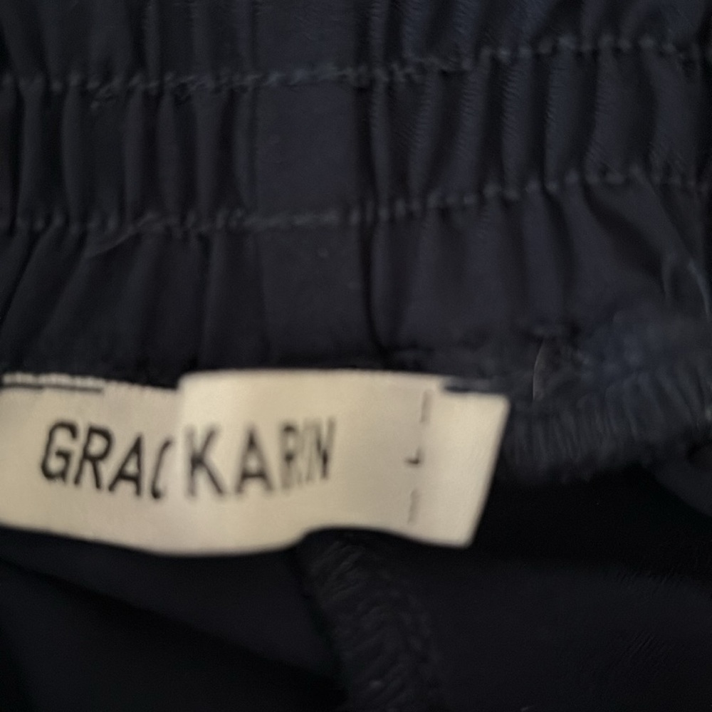 Grace Karin Navy Women's Paperbag Waist Pants - Picture 2 of 3